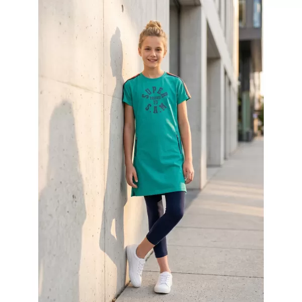  Rochie de fetiță SAM 73 BELINDA GZ 536 TURCOAZ 