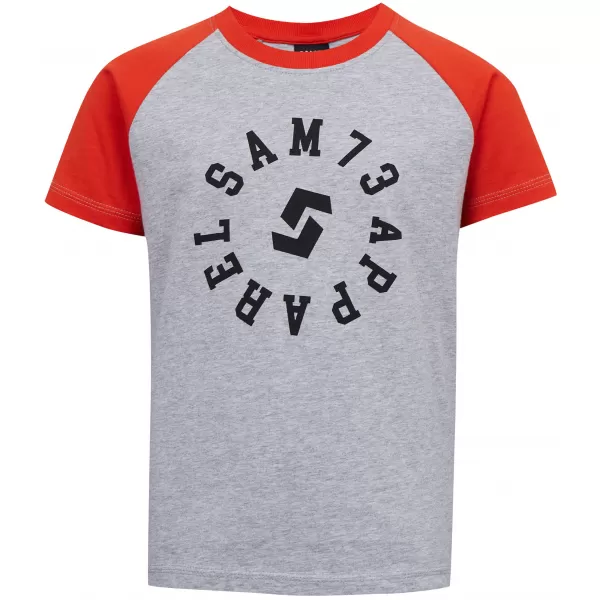  Tricou băiat cu mâneci scurte SAM 73 RICHARD BT 558 GRI DESCHIS 