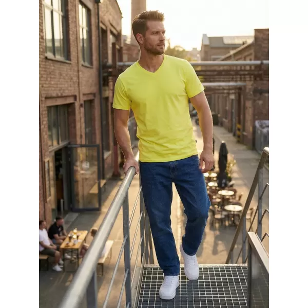 Tricou bărbătesc cu mâneci scurte SAM 73 LEONARD MT 793 GALBEN DESCHIS 