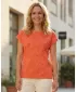 Tricou dama cu maneca scurta SAM 73 VERONICA WT 843 PORTOCALIU DESCHIS