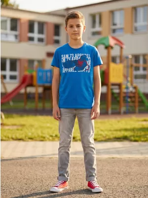 Băiat t -hirt cu mâneci scurte SAM 73 PETER BT 562 ALBASTRU STRĂLUCITOR