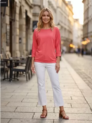 Tricou dama cu maneci 3/4 SAM 73 VIVIAN WT 863 ROZ APRINS