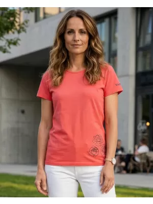 Tricou dama cu maneca scurta SAM 73 BETHANY WT 846 ROZ APRINS