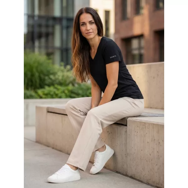  Tricou dama cu maneca scurta SAM 73 CLAUDIA WT 847 NEGRU 