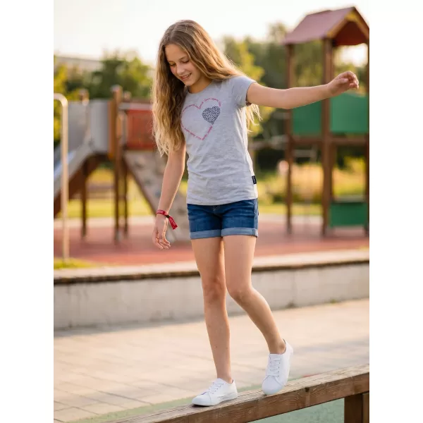 Tricou fetita cu maneca scurta SAM 73 ALAINA GT 564 GRI DESCHIS 