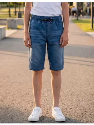Pantaloni scurți pentru băieți SAM 73 VICTOR BS 536 DENIM LEJER