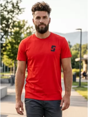 Tricou bărbătesc cu mâneci scurte SAM 73 DOUGALL MT 801 ROŞU