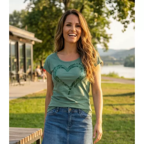  Tricou pentru femei KIXMI NANETTE VERDE 