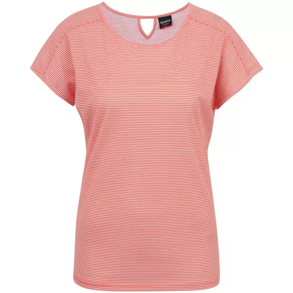  Tricou dama cu maneca scurta SAM 73 CELESTE WT 852 PORTOCALIU DESCHIS 