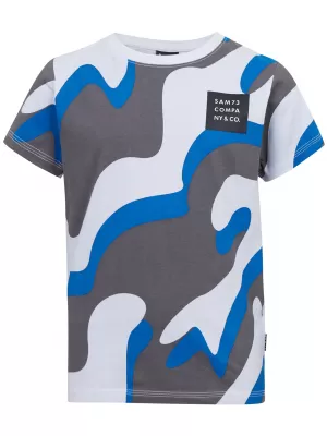 Tricou băiat cu mâneci scurte SAM 73 OSCAR BT 555 ALBASTRU STRĂLUCITOR