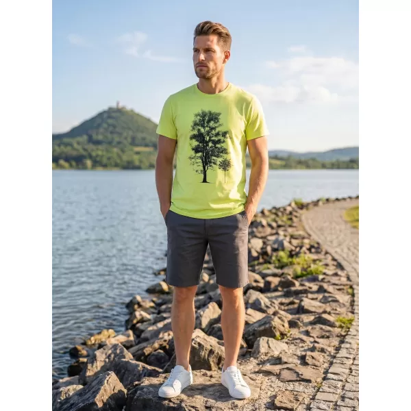  Tricou bărbătesc cu mâneci scurte SAM 73 JAMES MT 790 GALBEN DESCHIS 