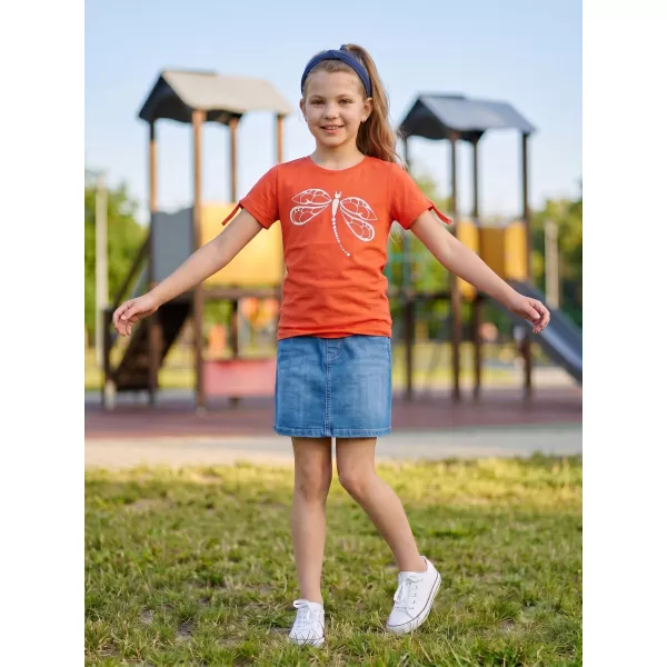  Tricou fetita cu maneca scurta SAM 73 RAELYN GT 567 PORTOCALE 