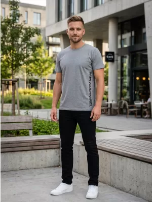 Tricou bărbătesc cu mâneci scurte SAM 73 VINCENT MT 799 GRI