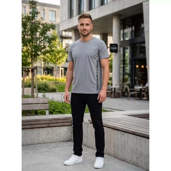  Tricou bărbătesc cu mâneci scurte SAM 73 VINCENT MT 799 GRI 
