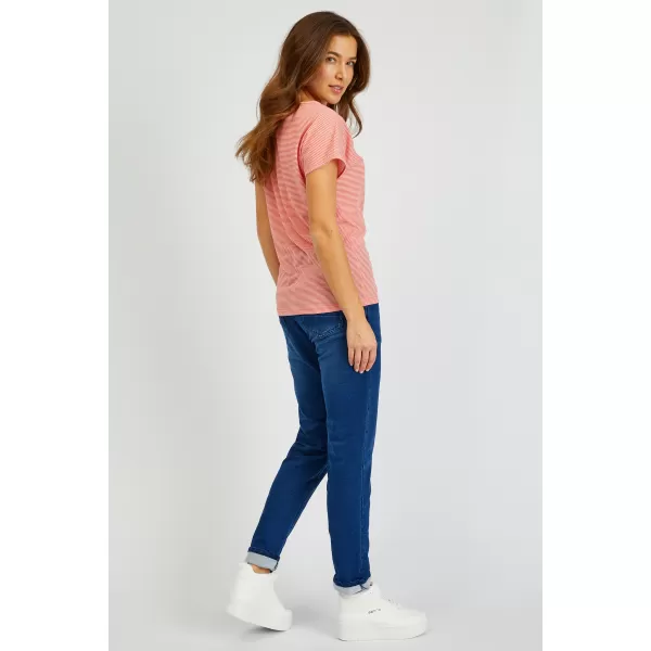  Tricou dama cu maneca scurta SAM 73 CELESTE WT 852 PORTOCALIU DESCHIS 