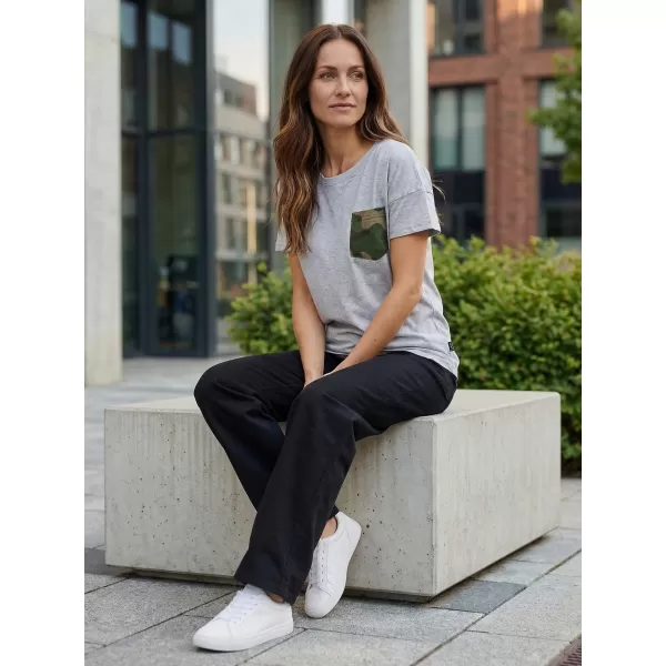  Tricou dama cu maneca scurta SAM 73 MARIE WT 848 GRI DESCHIS 