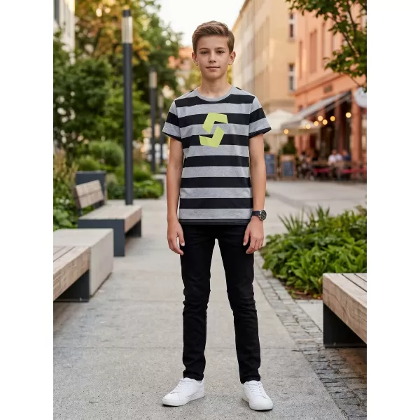  Tricou băiat cu mâneci scurte SAM 73 STANLEY BT 557 GRI DESCHIS 