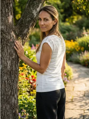 Tricou pentru femei KIXMI NONIE ALB