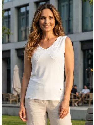 Maieu de damă KIXMI NAVILA ALB
