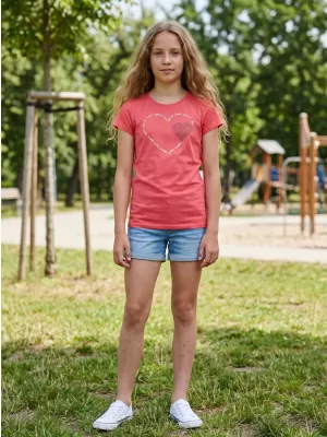 Tricou fetita cu maneca scurta SAM 73 ALAINA GT 564 ROZ APRINS