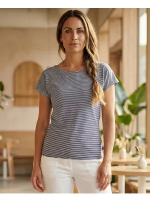 Tricou dama cu maneca scurta SAM 73 CELESTE WT 852 ALBASTRU ÎNCHIS