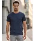 Tricou pentru bărbați cu mâneci scurte SAM 73 EUGENE MT 806 ALBASTRU ÎNCHIS