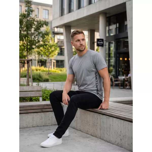  Tricou bărbătesc cu mâneci scurte SAM 73 VINCENT MT 799 GRI 