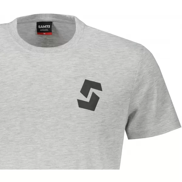  Tricou bărbătesc cu mâneci scurte SAM 73 DOUGALL MT 801 GRI DESCHIS 