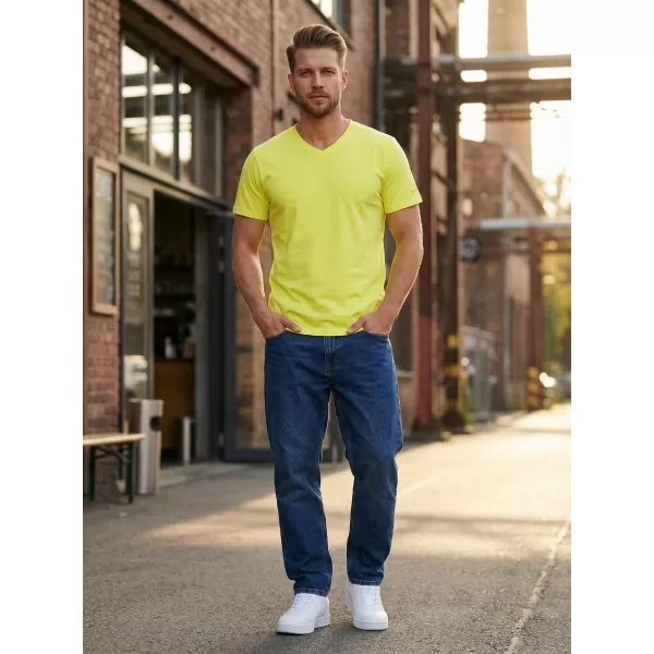  Tricou bărbătesc cu mâneci scurte SAM 73 LEONARD MT 793 GALBEN DESCHIS 