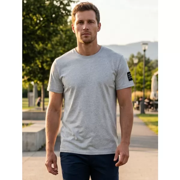 Tricou bărbătesc cu mâneci scurte SAM 73 FREDDIE MT 791 GRI DESCHIS 