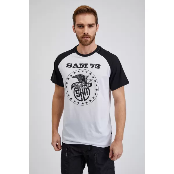 Tricou bărbătesc cu mâneci scurte SAM 73 JORDAN MT 805 ALB 