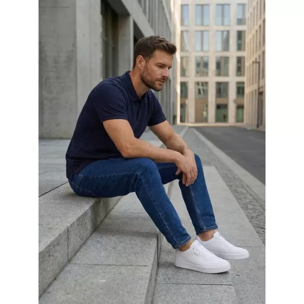  Tricou pentru bărbați cu guler SAM 73 HENRY MT 788 ALBASTRU ÎNCHIS 