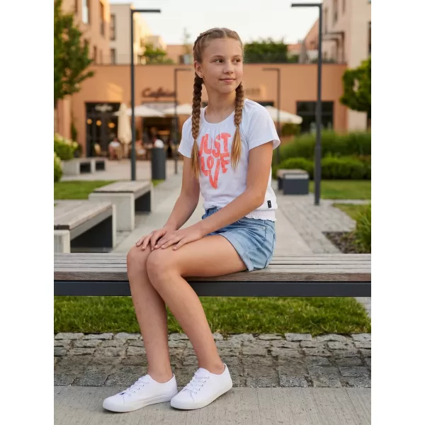  Tricou fetita cu maneca scurta SAM 73 JAYLENE GT 565 ALB 