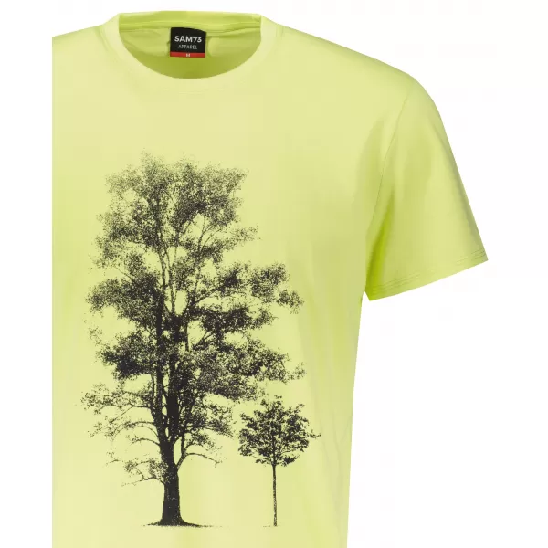  Tricou bărbătesc cu mâneci scurte SAM 73 JAMES MT 790 GALBEN DESCHIS 