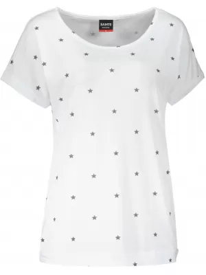 Tricou pentru femei cu mâneci scurte SAM 73 ROXANNE WT 856 ALB