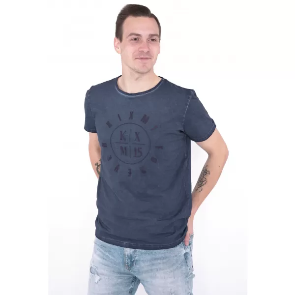  Tricou pentru bărbați KIXMI NADIR ALBASTRU INCHIS 