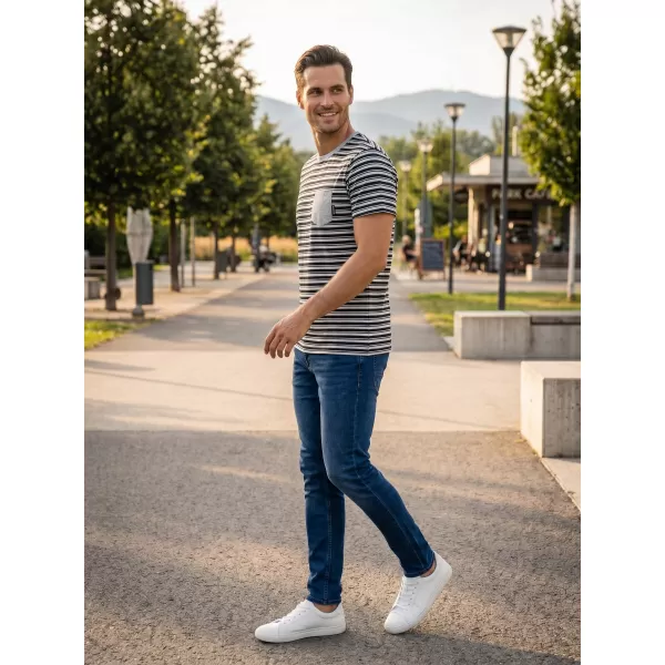 Tricou bărbătesc cu mâneci scurte SAM 73 MARTIN MT 794 GRI DESCHIS 