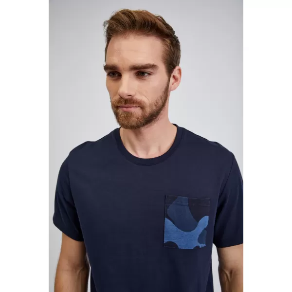  Tricou bărbătesc cu mâneci scurte SAM 73 SEAN MT 796 ALBASTRU ÎNCHIS 