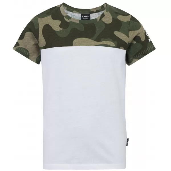  Tricou băiat cu mâneci scurte SAM 73 MOSES BT 556 ALB 