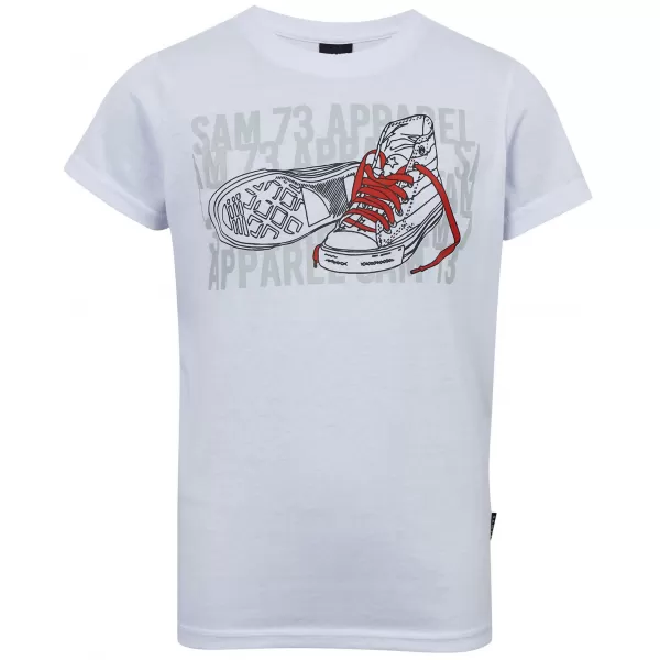  Tricou băiat cu mâneci scurte SAM 73 PETER BT 562 ALB 