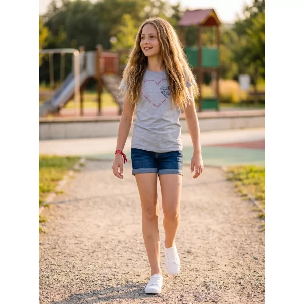  Tricou fetita cu maneca scurta SAM 73 ALAINA GT 564 GRI DESCHIS 