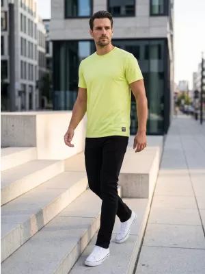 Tricou bărbătesc cu mâneci scurte SAM 73 EUGENE MT 806 GALBEN DESCHIS