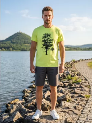 Tricou bărbătesc cu mâneci scurte SAM 73 JAMES MT 790 GALBEN DESCHIS