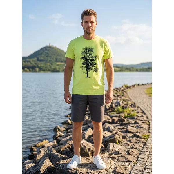  Tricou bărbătesc cu mâneci scurte SAM 73 JAMES MT 790 GALBEN DESCHIS 