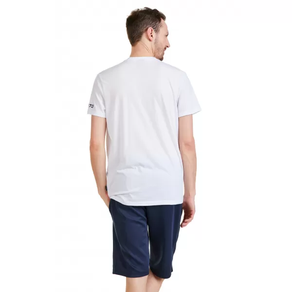  Tricou pentru bărbați cu mâneci scurte SAM 73 LARRY MT 803 ALB 