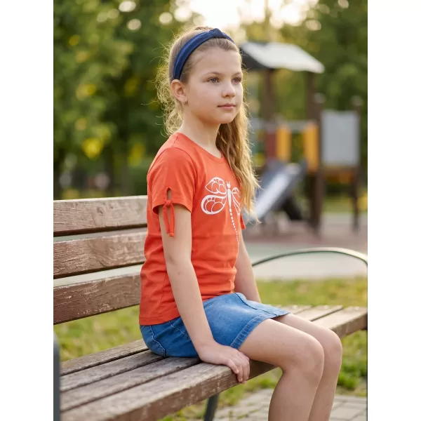  Tricou fetita cu maneca scurta SAM 73 RAELYN GT 567 PORTOCALE 