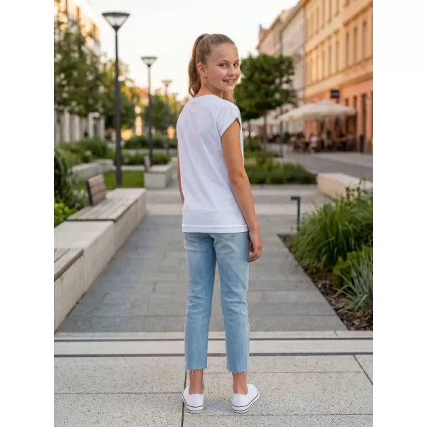  Tricou fetita cu maneca scurta SAM 73 AVERIE GT 566 ALB 