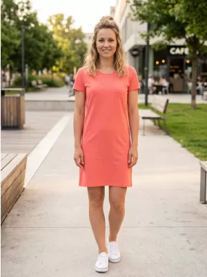 Rochie SAM 73 KIRSTEN WZ 801 PORTOCALIU DESCHIS