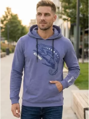 Hanorac pentru bărbați ALTISPORT ALM017AL304 DENIM