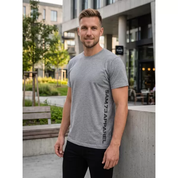 Tricou bărbătesc cu mâneci scurte SAM 73 VINCENT MT 799 GRI 
